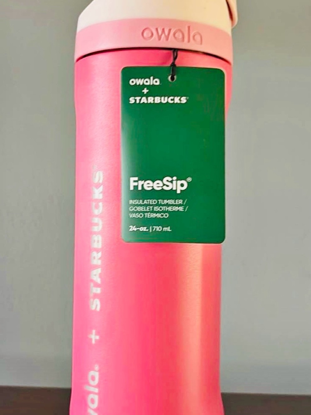 Starbucks Pink FreeSip Insulated Tumbler by owala